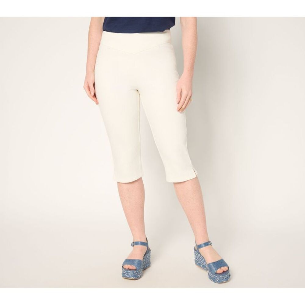 Wacoal Women's Plus Sz Pants 20 De Novo Twill Pedal Pushers White A689803